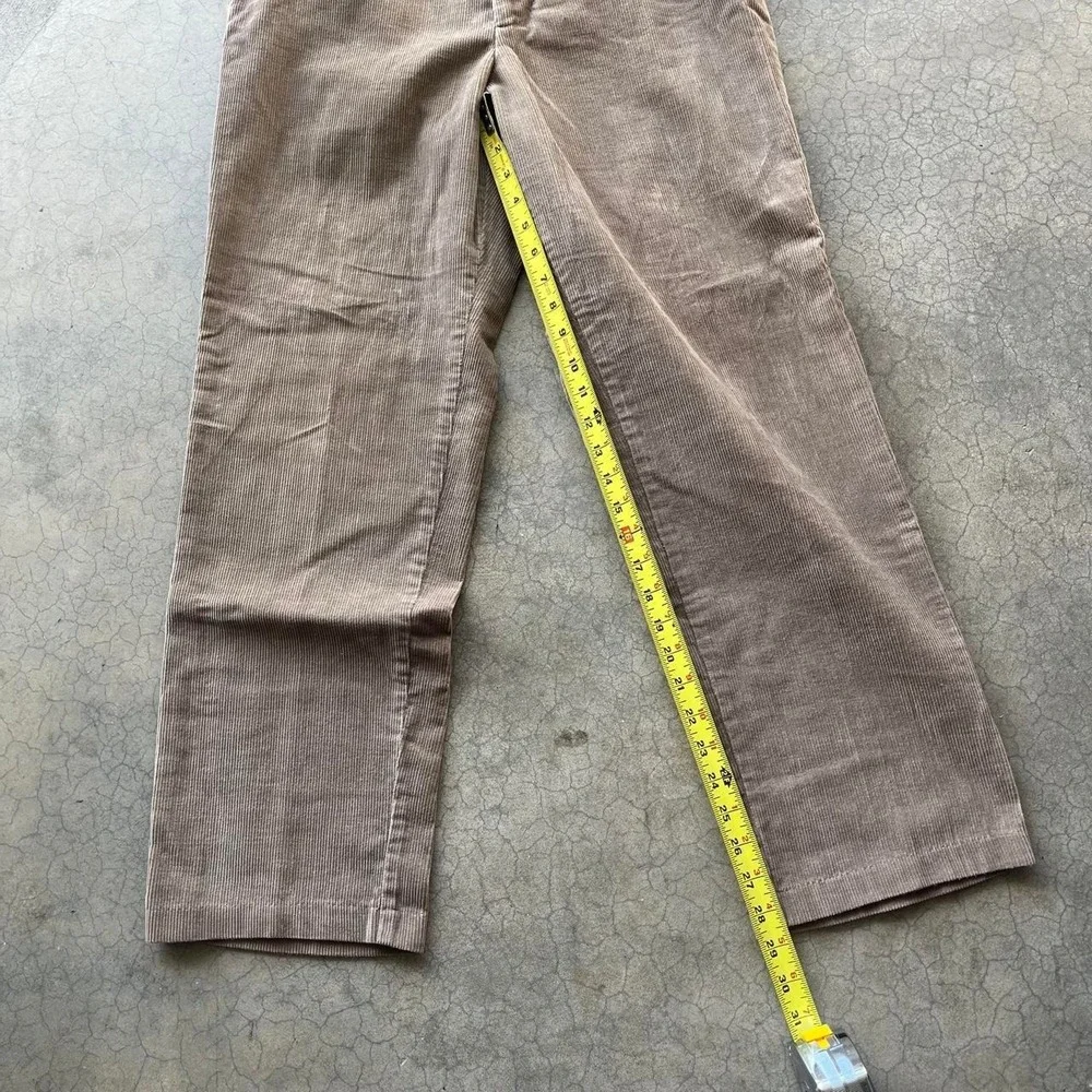 Vintage 90s haggar brown/tan corduroy relaxed fit trouser pants 30